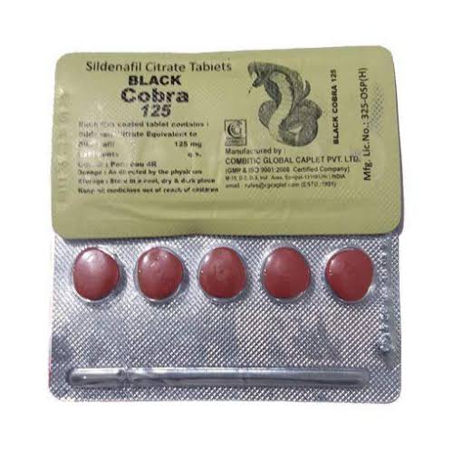 Product Description: Black Cobra 125 Tablets (Sildenafil Citrate)